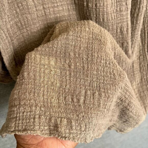 M. Rena Boho Lagenlook Gauze Tunic Womens Medium Beachy Artsy Breezy Made in USA - Picture 5 of 13